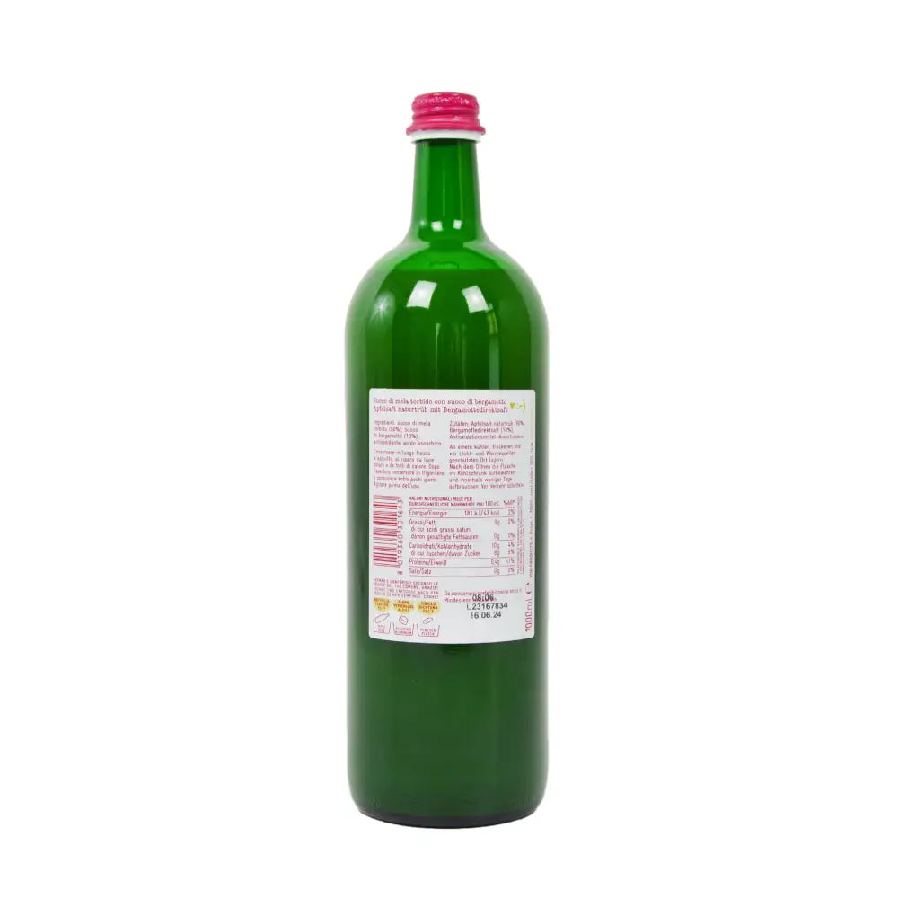 Foto retro bottiglia 1 litro spremuta mele bergamotto Lenis