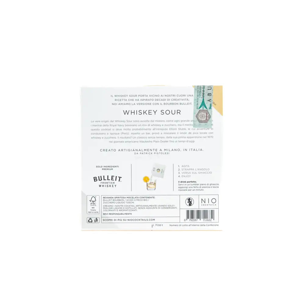 COCKTAIL TASCABILI WHISKEY SOUR - 0,1 L