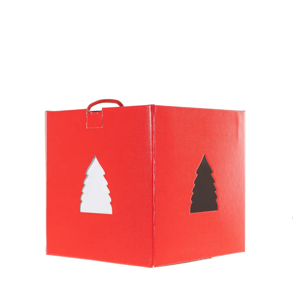 Scatola alberello rossa alta NoceLab per confezione regalo Natale