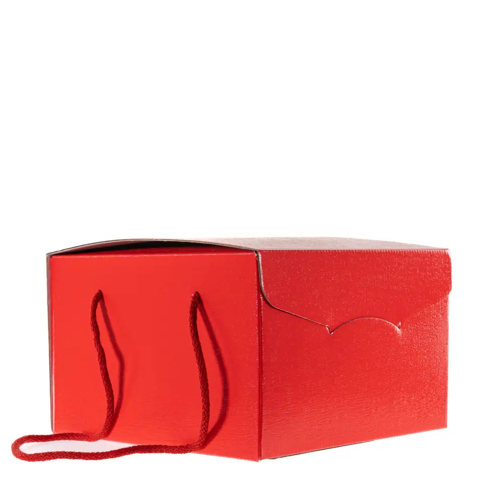 Scatola rossa bassa NoceLab per confezione regalo Natale