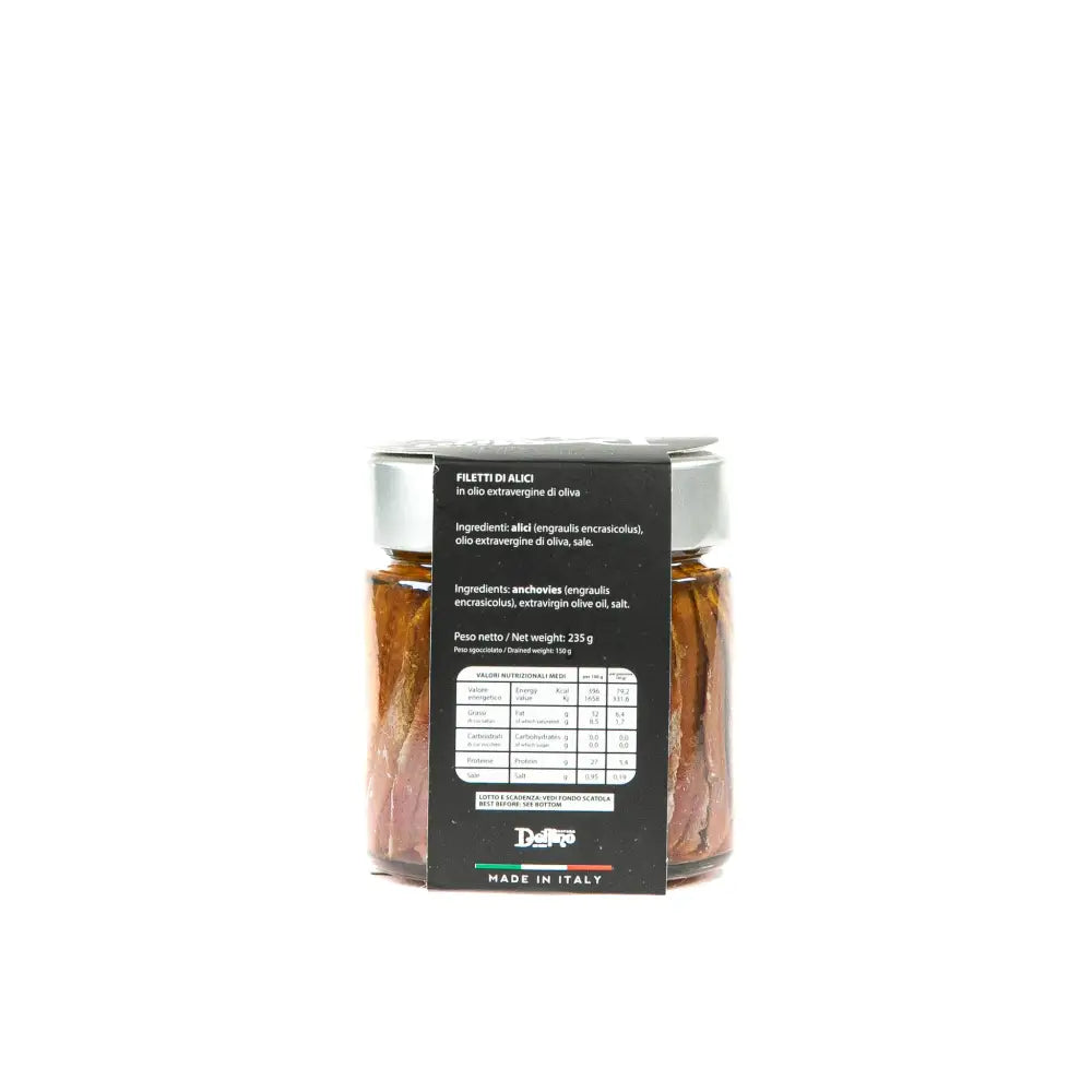 FILETTI DI ALICI IN OLIO EXTRAVERGINE DI OLIVA - 235 G