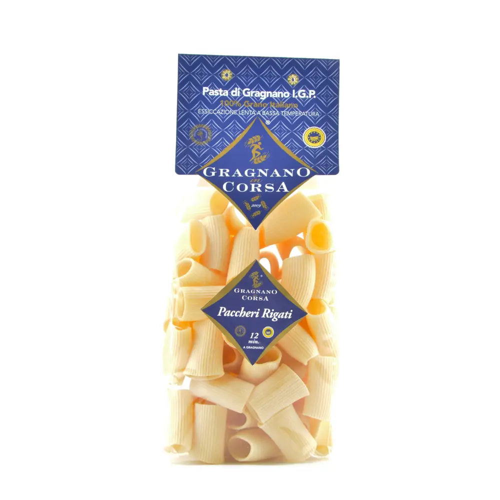 PACCHERI RIGATI TRAFILATI AL BRONZO PASTA DI GRAGNANO IGP - 500G