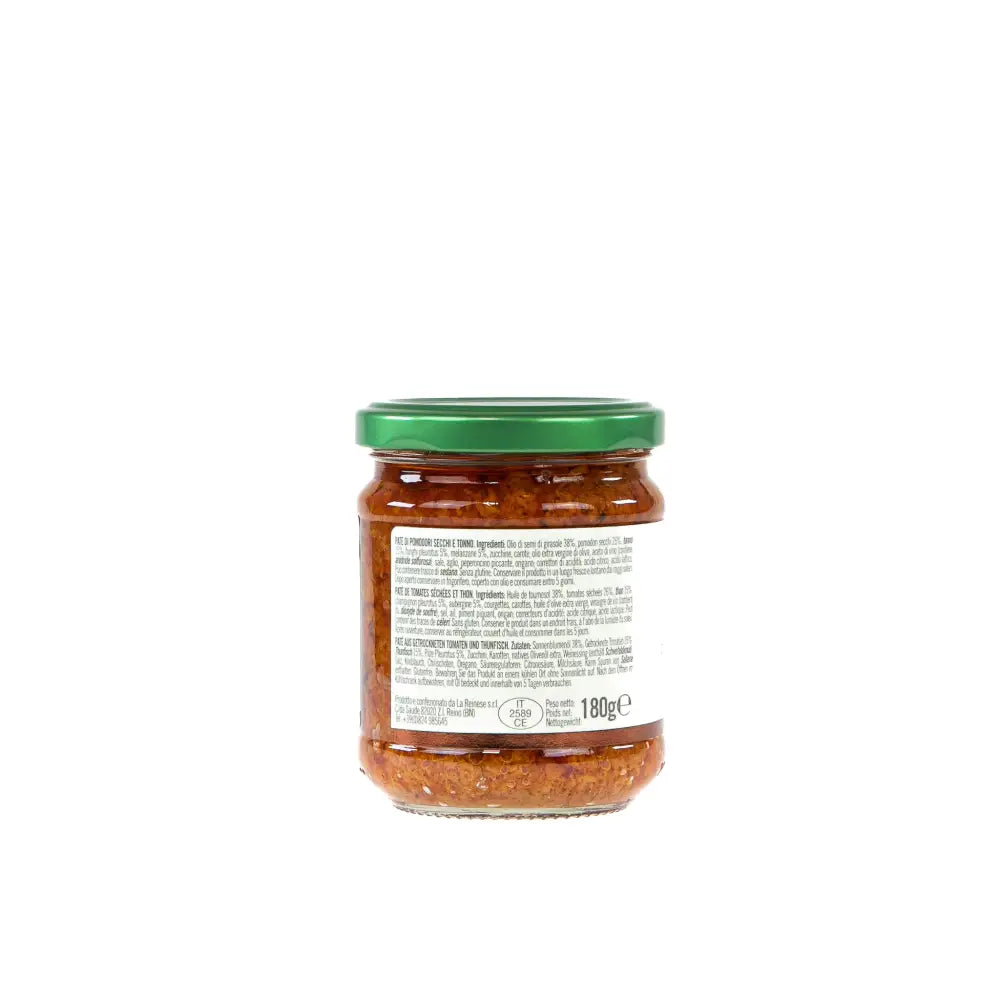 PATÈ DI POMODORI SECCHI, FUNGHI, MELANZANE E TONNO - 180 G