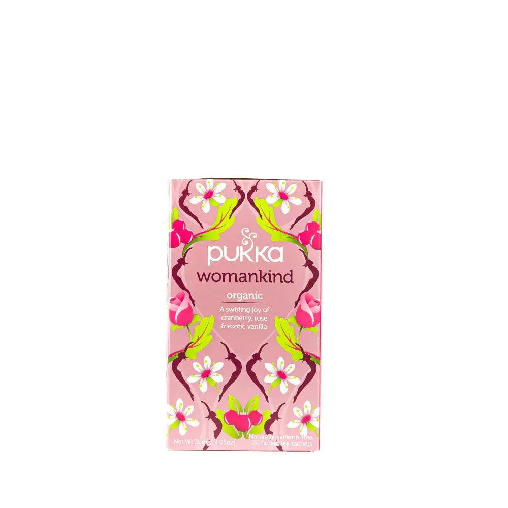 TISANA BIOLOGICA WOMANKIND AL GUSTO DI MIRTILLO ROSSO, ROSA E VANIGLIA ESOTICA - 20 FILTRI