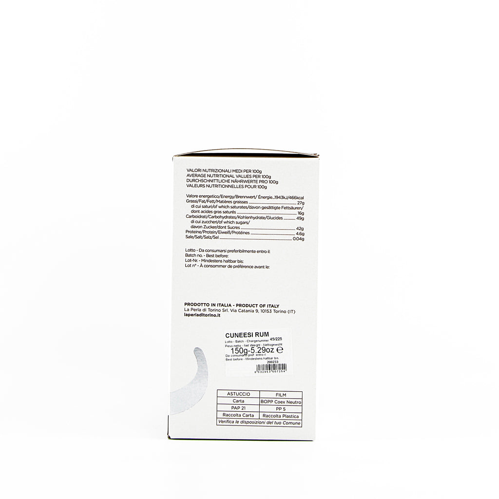 CUUNESI AL RUM CON CIOCCOLATO FONDENTE IN ASTUCCIO - 150 G